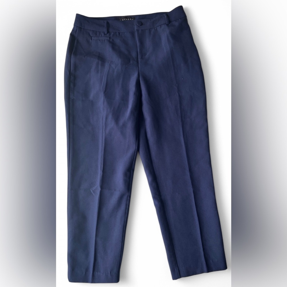 Laundry by Shelli Segal Womens Navy Trouser Work Formal Everyday Casual Pants 8